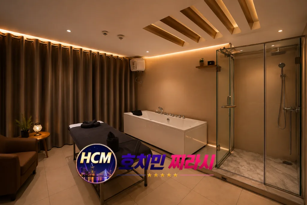 호치민 아리 스파 룸 분위기입니다.